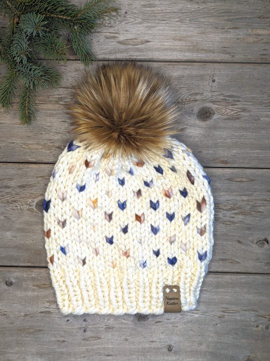 Fair Isle Little Hearts Free Knitted Hat Pattern - Naptime  display picture 1